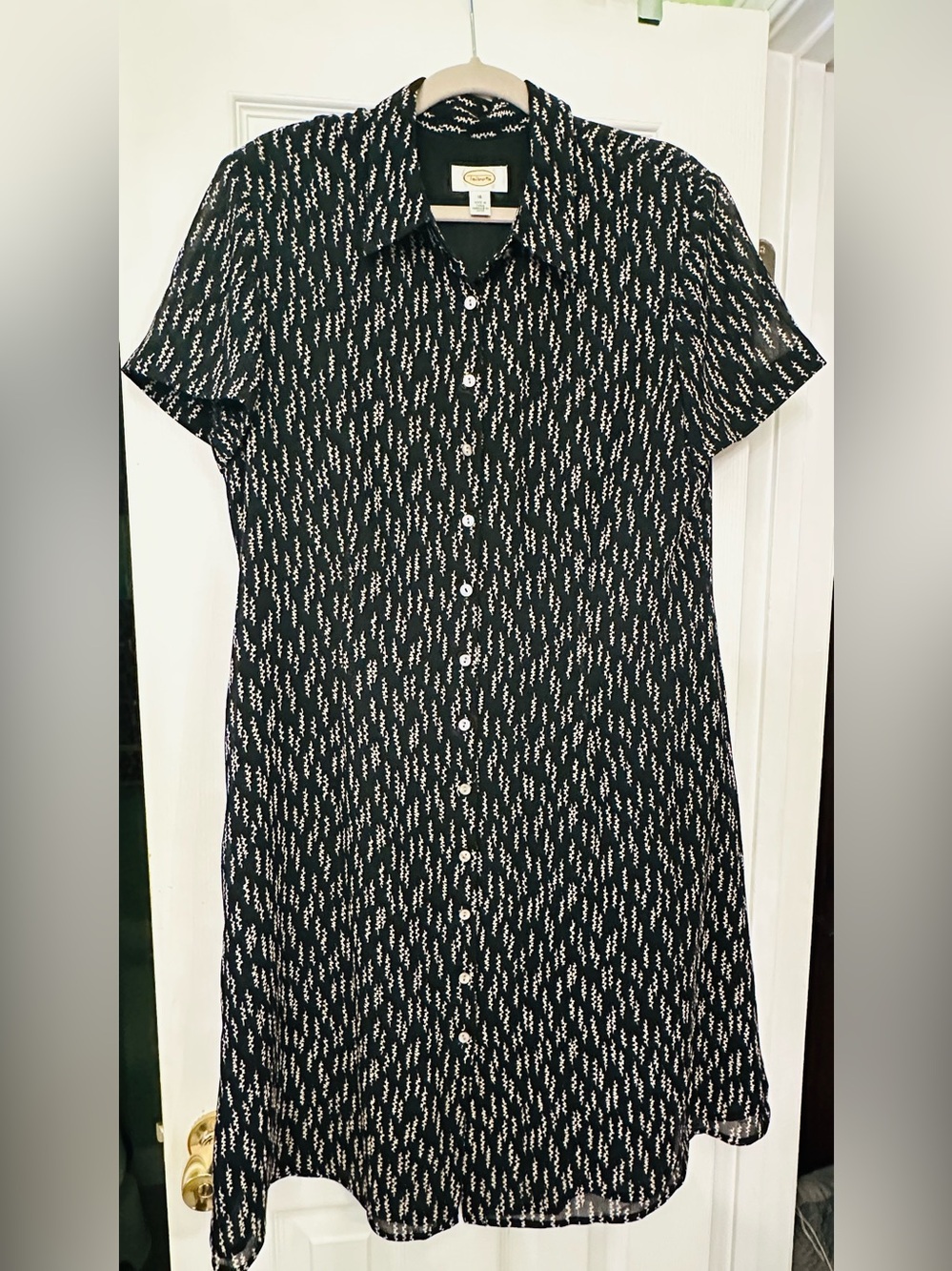Talbots Black Button down Front dress